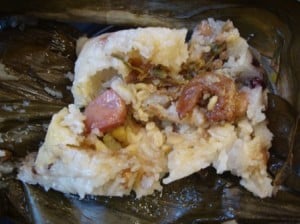 Inside of zongzi from NYC Cravings truck