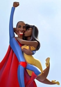 Obamas as Superman and Lois