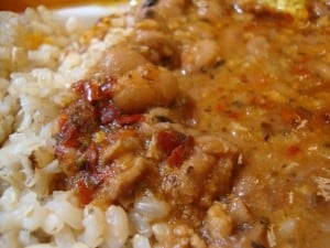 rice & chili closeup