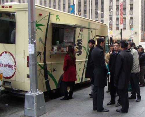 Line at NYC Cravings truck