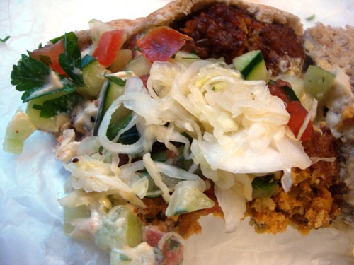 closeup Today's Lunch: Harissa Falafel From Taim Mobile