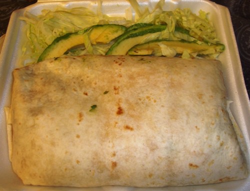 CHICKEN TINGA BURRITO FROM EL IDOLO TRUCK - New York Street Food