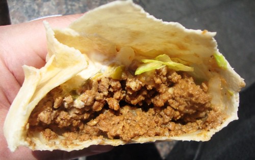 closeup Beef Burrito With A Bonus At The Border A La Carta
