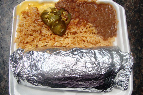 lunch Beef Burrito With A Bonus At The Border A La Carta