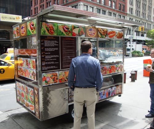 Street Eats: Kathi Rolls From Tariq's Cart (credit: NYSF)