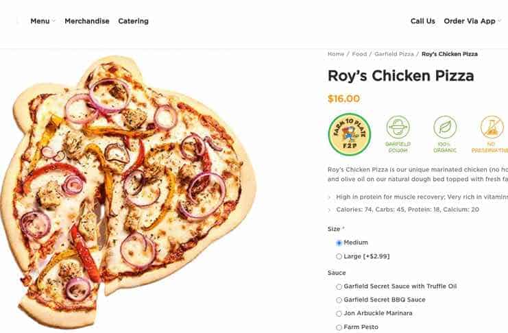roys Chicken pizza