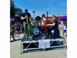 live band at Bronx night market