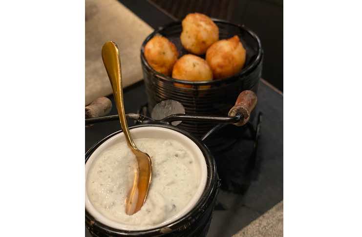 Corn Paddu with Coconut Chutney aRoqa new york