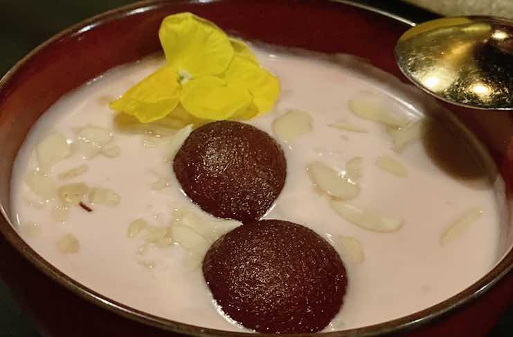 Gulab Jamun with Rose Pudding
