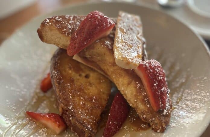 Caramel Banana French Toast at Osteria Accademia Caramel Banana French Toast at Osteria Accademia