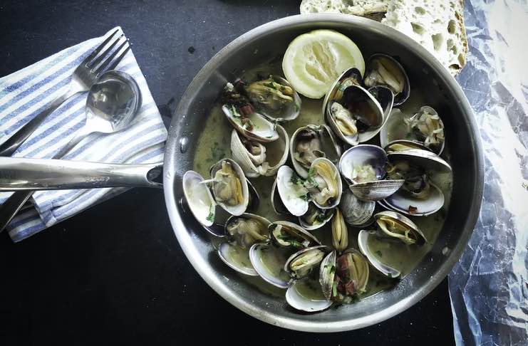 Hake with Clams and Shrimp in Marinara Sauce Recipe