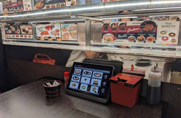 Our Visit To Kaiten Zushi Nomad – Sushi By The Belt tablet and order setup Kaiten Zushi Nomad