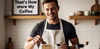 How to Store Your Coffee (and Other Questions Caffeine Lovers Ask) a guy storing coffee