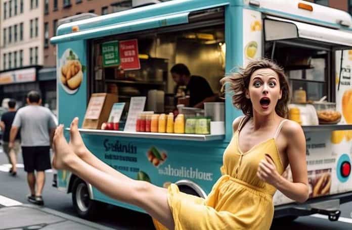 accident at street food cart accident at street food cart in NYC