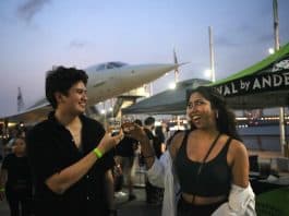 couple at fest at the Interpid Museum