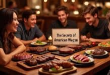 What Makes American Wagyu Unique Among Premium Beef Offers guys at restaurant eating american wagyu meat