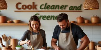 Cook Cleaner and Greener: Your Guide to Natural Kitchenware couple cooking with Natural Kitchenware