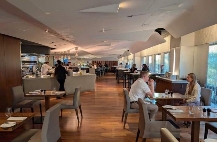 The main dining room of ATRIO Wine Bar & Restaurant at conrad new york