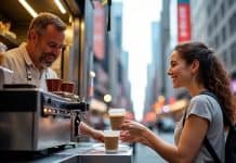 How Coffee Equipment Shapes the NYC Street Food Experience nyc food truck serving coffee
