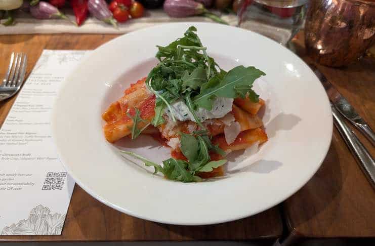 farm pasta at the conrad new york in downtown