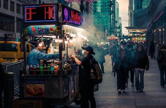 New York City vibrant Street Food Scene New York City vibrant Street Food Scene