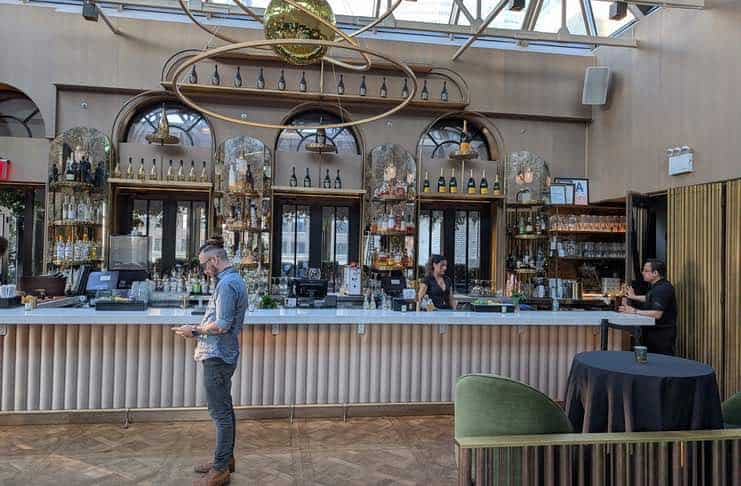 Elsie rooftop bar around 6:15PM