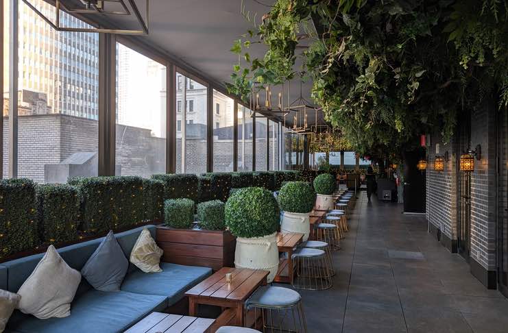 Elsie Rooftop indoor experience around 6:15PM