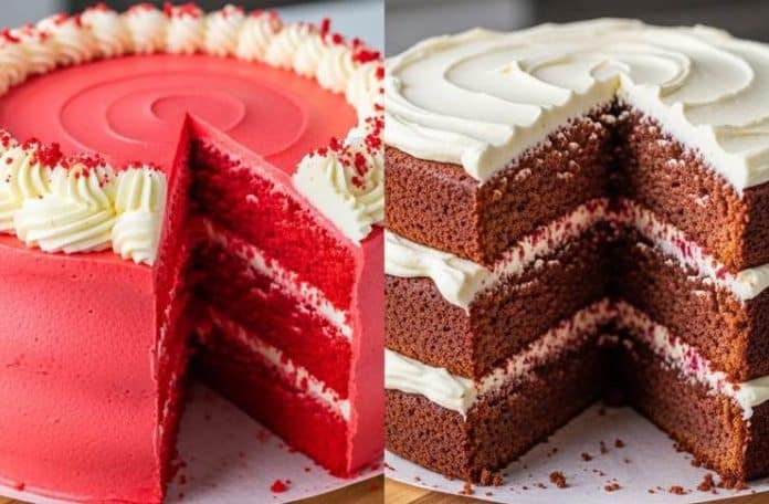 natural red food color cake with natural red food color