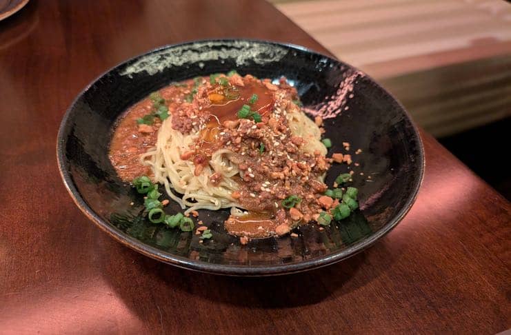 Dan dan noodles at lotus bar