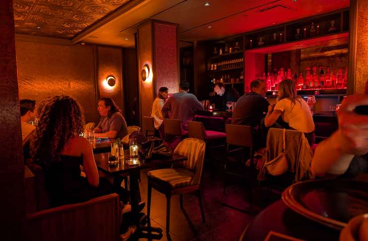 Seating at Confessional at the lotus bar nyc