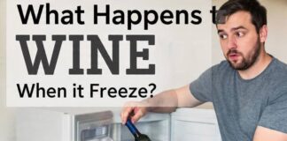 When Wine Freezes, Is It Still Good? Opinion of a Wine Shop Specialist a guy putting a wine bottle in the freezer