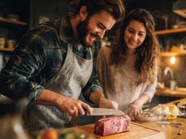 How to Use a Nakiri Knife for Effortless Beef Preparation at Home a man using a Nakiri Knife For Effortless Beef Preparation At Home
