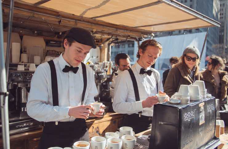 coffee catering at outdoor event