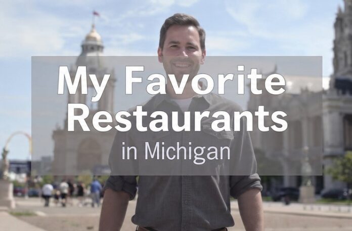 a guy visiting the best restaurants in michigan