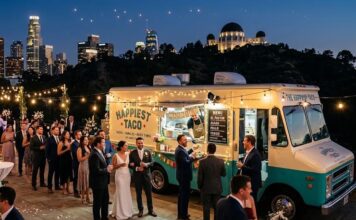 We Went to an L.A. Wedding for the Ceremony, We Stayed for the Food Trucks LA wedding food truck